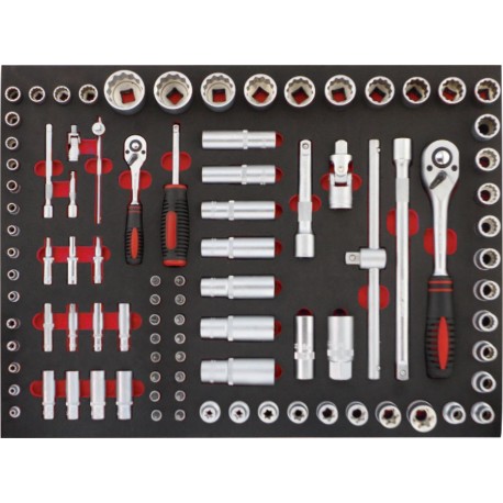 Sats med hylsverktyg 97 delar