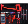 Verktygssats multimeter, kabelsats, fil, såg mm